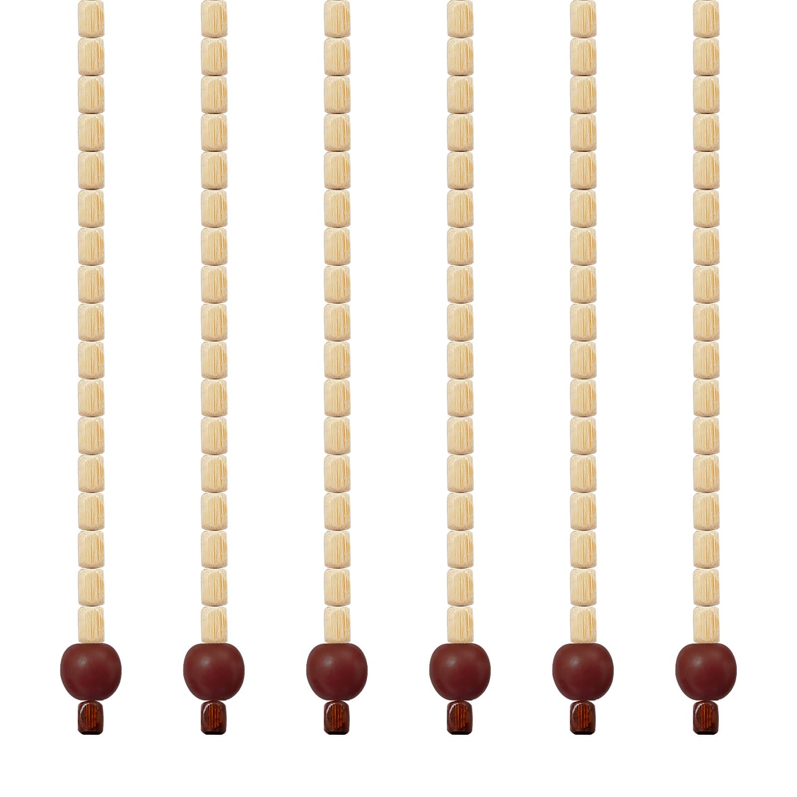 Rideau de porte rétro en perles de bois - 31 lignes - Rideau de perles en bois - Rideau de séparation - Rideau de séparation - 220 x 90 cm