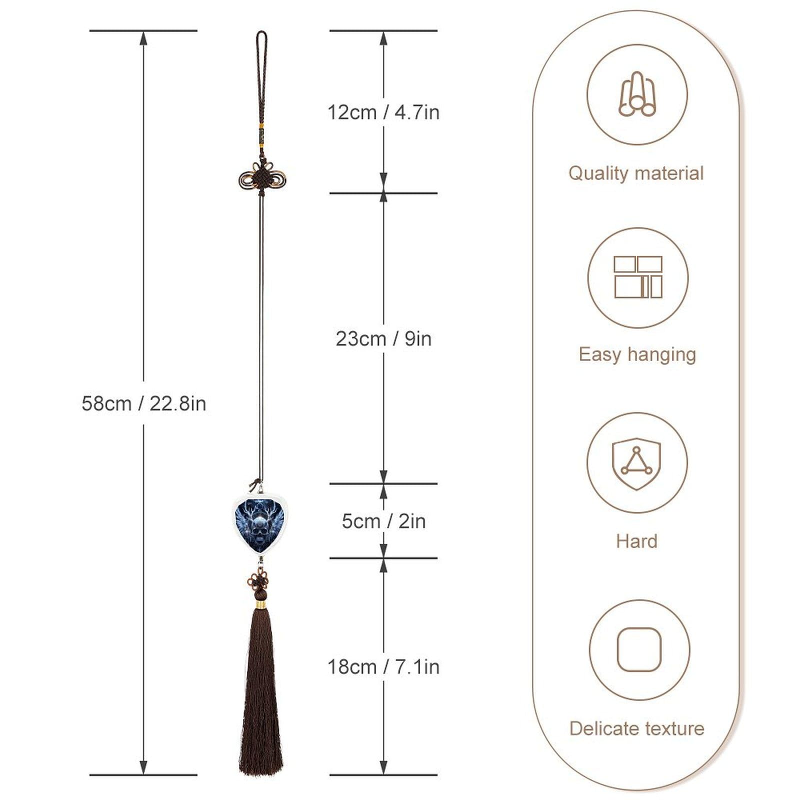 Skull Dream Catcher Devil Demon Car Pendant Crystal Car Rearview Mirror Charms Hanging Ornaments Love