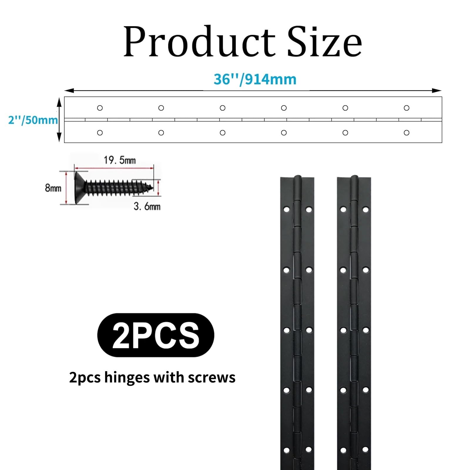 Bisagra de piano – Bisagra continua de 270 grados para puertas de gabinete, material duradero para un funcionamiento suave, ideal para varias aplicaciones de muebles