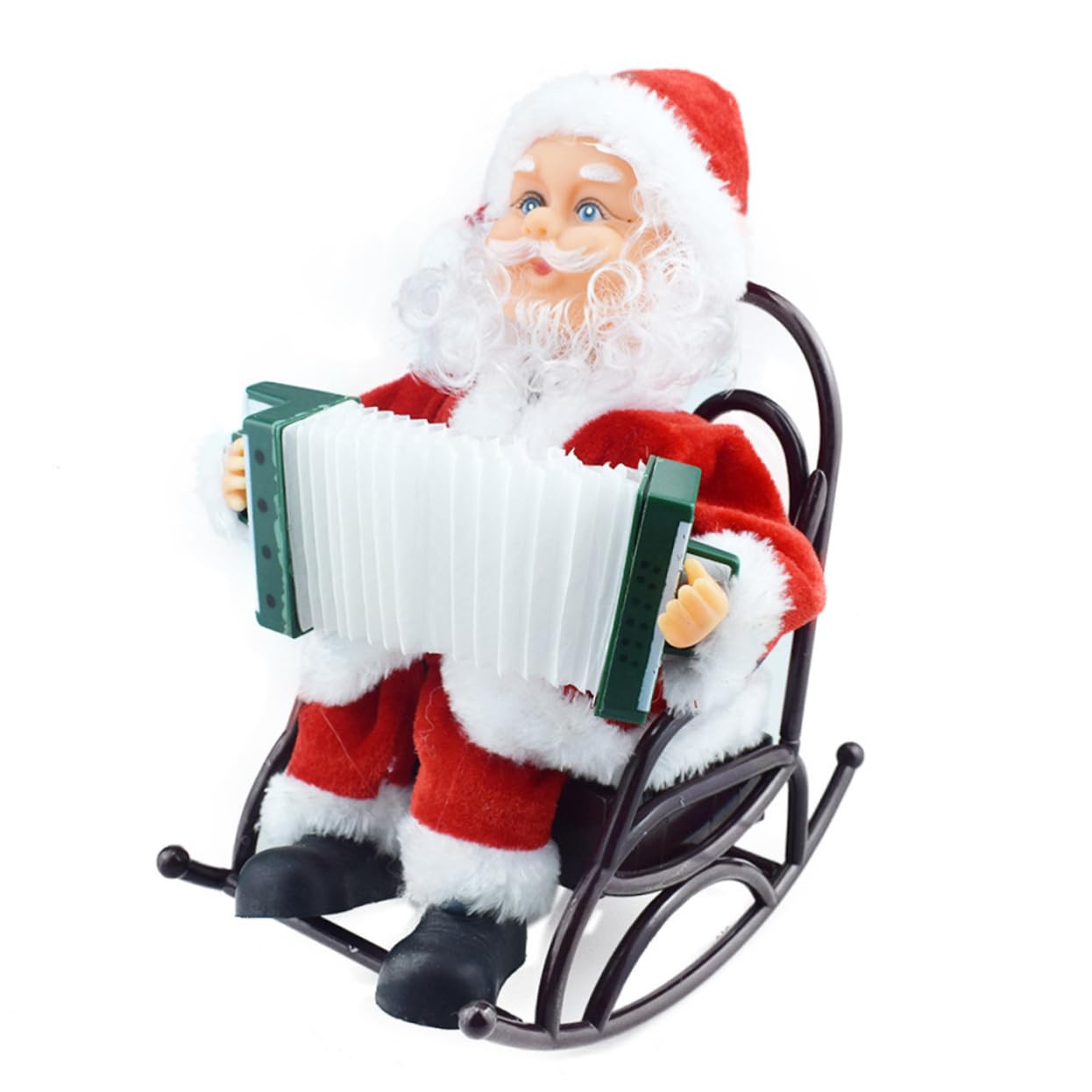 Vaguelly 1 pezzo Elettrico Natale con Musica e Danza Natale in Sedia a Decorazione Natalizia per Non Inclusa Batteria