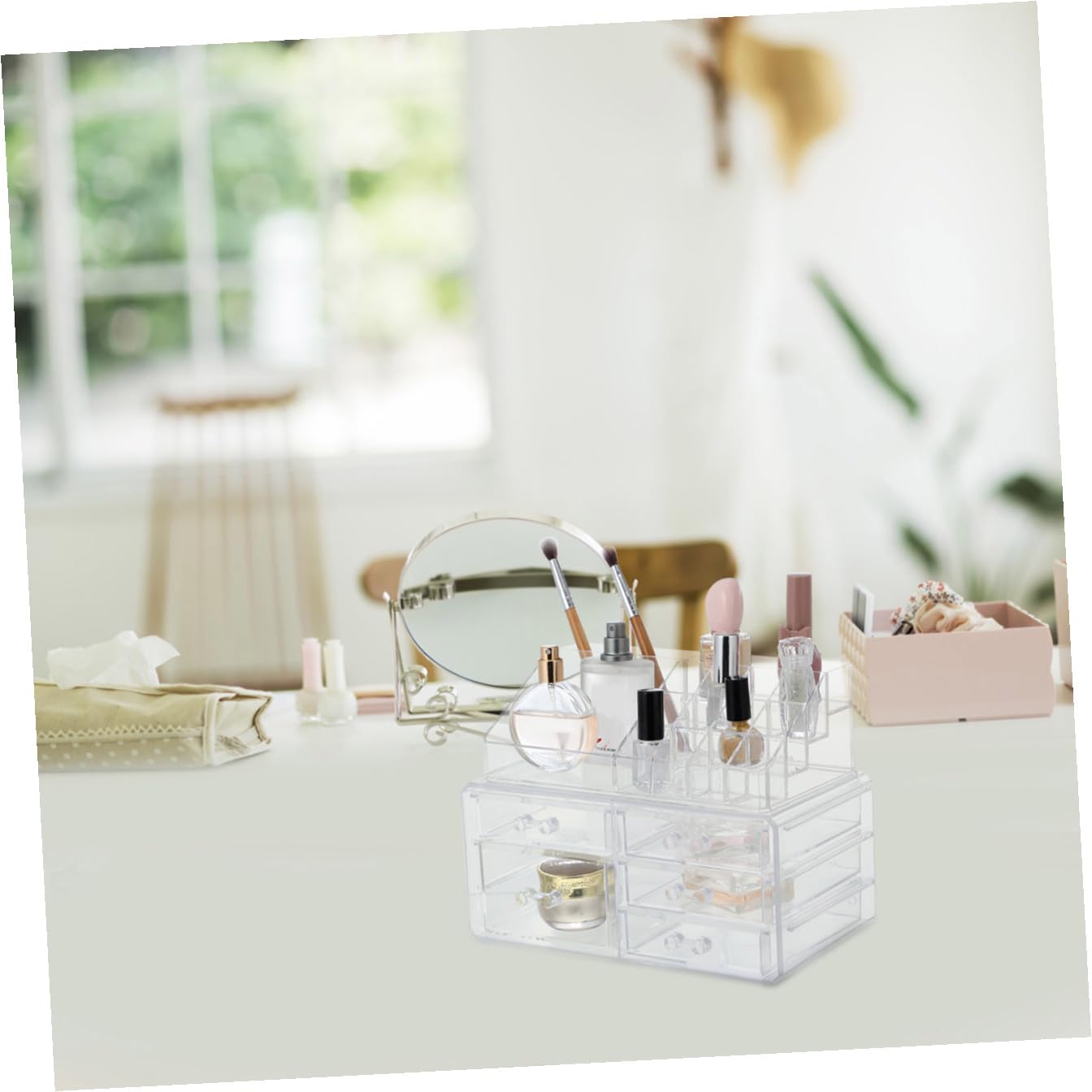 Acryl Kosmetikorganizer für Schubladen Make Up und Pads