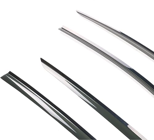 Miniatura 5 de IKON MOTORSPORTS, Viseras de ventana compatibles con Tesla Model Y 2020-2024, protector de humo acrílico, lluvia, sol, deflector de aire, 4 piezas,