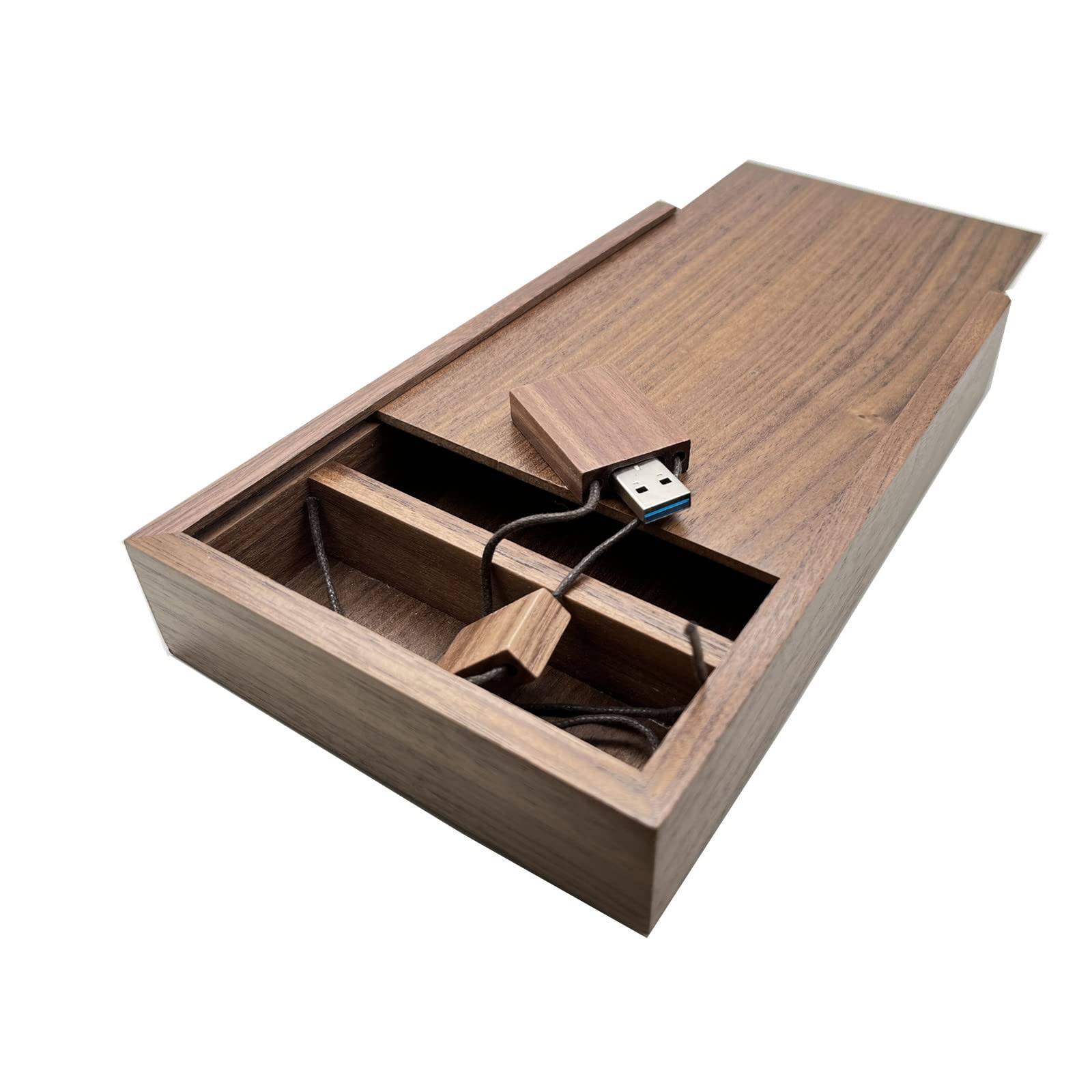 Chiavetta USB 3.0 ad alta velocità con Album Fotografico Personalizzato Scatola di legno Pendrive Memory Stick Regali Fotografici Archiviazione Esterna per Video, Foto (256GB)
