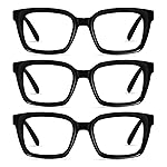 XVXV Reading Glasses for Women Men - Blue Light Blocking Readers Oversize Oprah Square Anti Glare/Eyestrain Spring Hinge(3Pack*Mix2,1.0X)