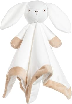 Apricot Lamb White Bunny Rabbit Security Blanket Soft Stuffed Plush 14