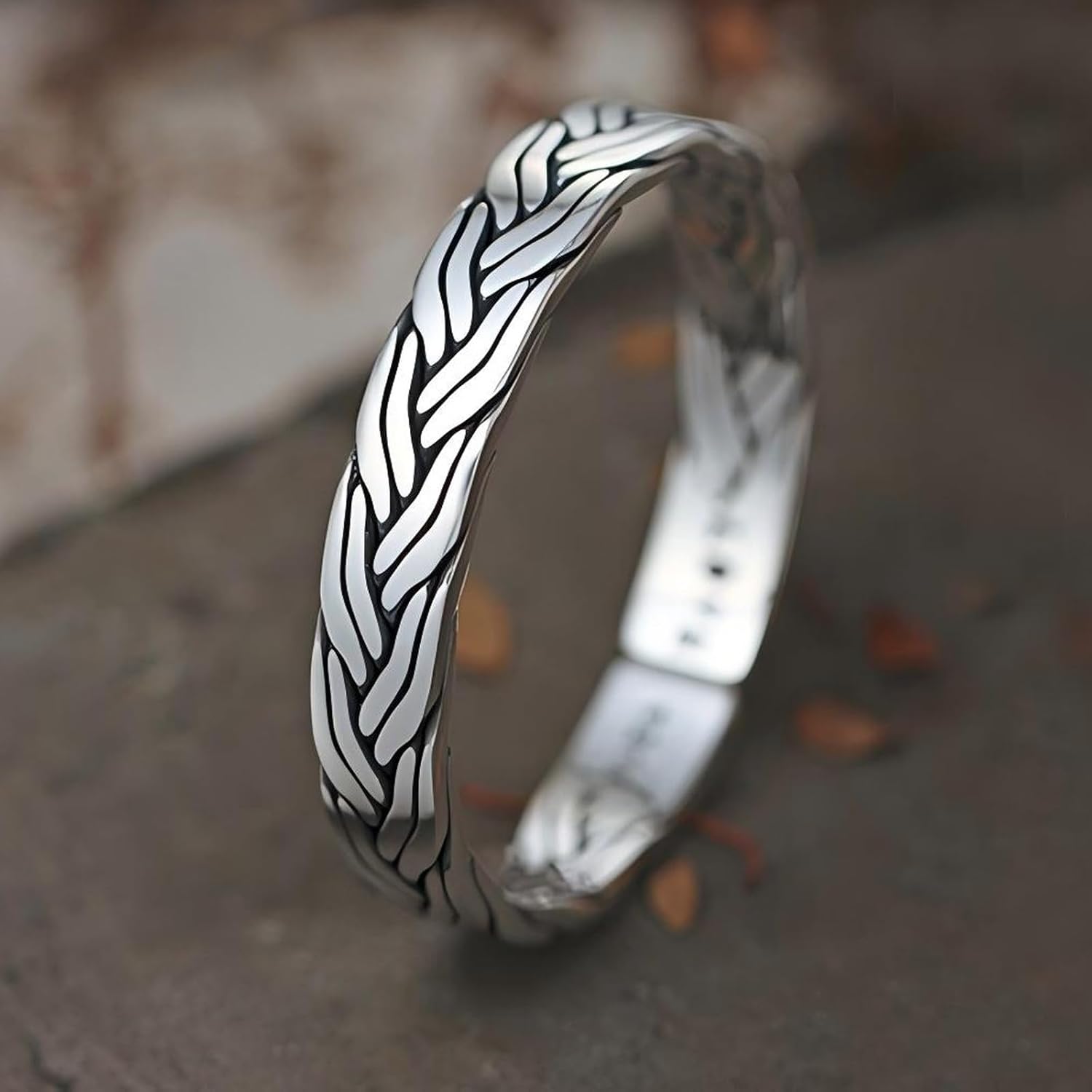 Kim Carrey S925 Sterling Silver Bracelet, Stacked Bracelets Open Bangle Cuff Design, Men's Gift Jewelry for My Man