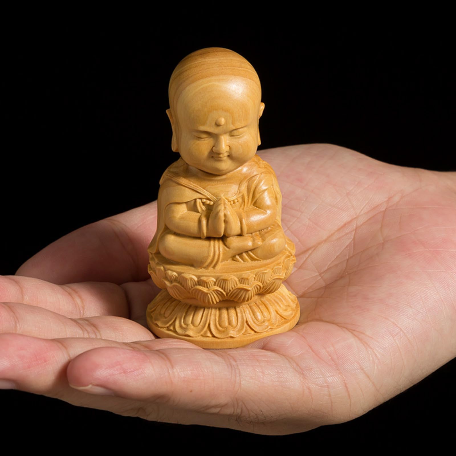 Statue Ksitigarbha zen en buis pour bureau et espace méditation