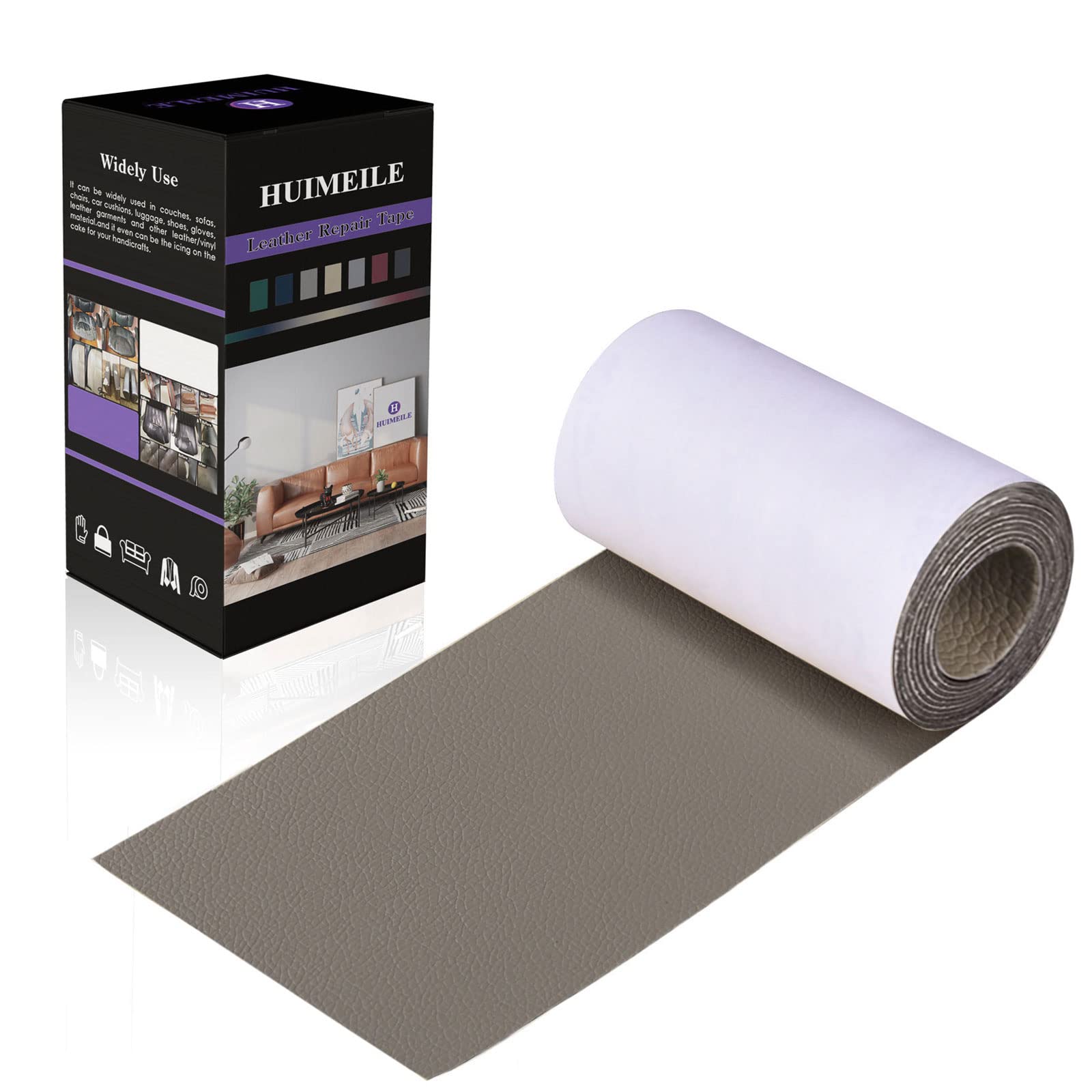 Leather Repair Patch Tape 4×60 inch Furniture Leather Strong Self Adhesive Tape for Sofas Couch Car Seats Cabinets Bags Anti Scratch Patches First Aid Patch Fixing Leather Dark Beige