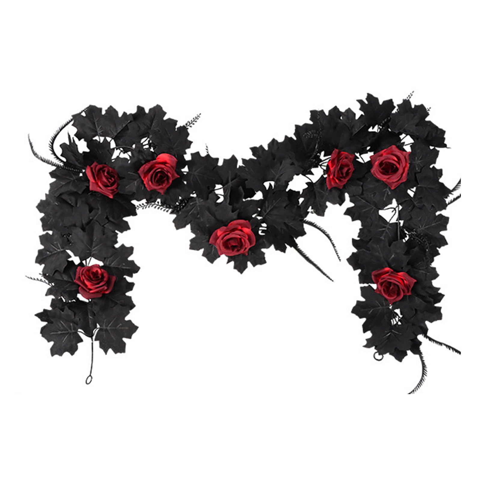 Xjdzineq Efficient Fall Foliages Vine Halloween Decoration Set Weather Resistant Curly Garlands for Mantles Shelf Styling Halloween Maples Vine