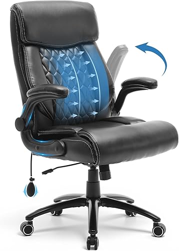 Silla de oficina de respaldo alto, silla ergonómica para computadora con soporte lumbar y bloqueo de inclinación, sillas de oficina ejecutivas