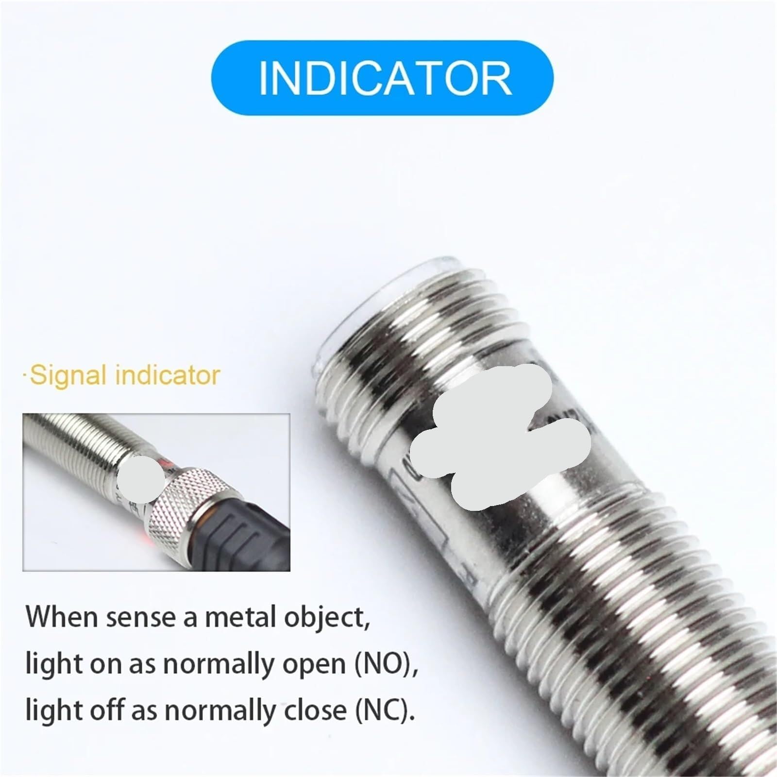 2 Stück M12 Induktiver Näherungssensor NPN PNP DC10–30 V 4-polige Metallschalter for die industrielle Automatisierung – Serie LJ12A3(LJ12A3-2mm NPN NC N2-T)
