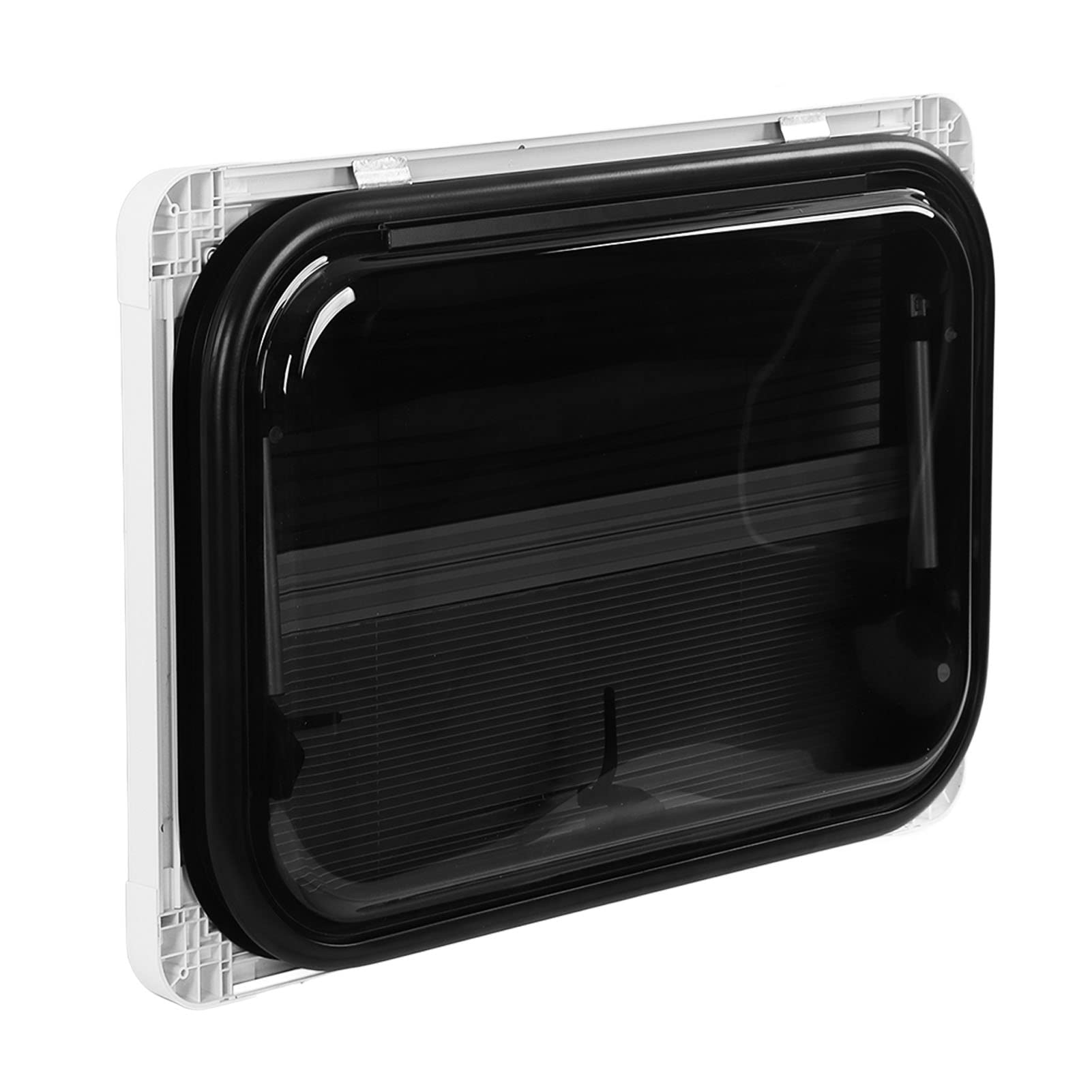 Fenêtre de Sortie Externe RV Push Out Fenêtre 700x450mm Double Couche Isolation de Chaleur, avec Rideau de confidentialité Net, pour la Modification du Camping-car