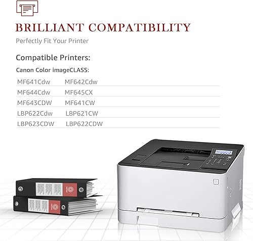 Miniatura 3 de Toner Kingdom Cartucho de tóner de repuesto compatible para Canon 054 Set 054H para Canon MF641CW Color ImageClass MF644Cdw MF642Cdw LBP622Cdw -