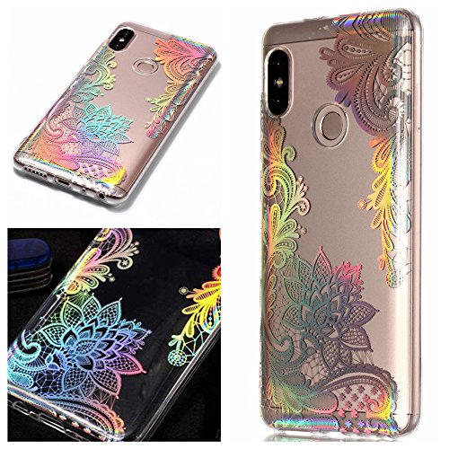 CHcase Coque pour Xiaomi Redmi Note 5 Pro Silicone Étui Couverture TPU avec Bling Laser Rave Magnifique Ultra Mince Crystal Soft Skin Extra Slim TPU Case Cover pour Xiaomi Redmi Note 5 Pro -9 Cover