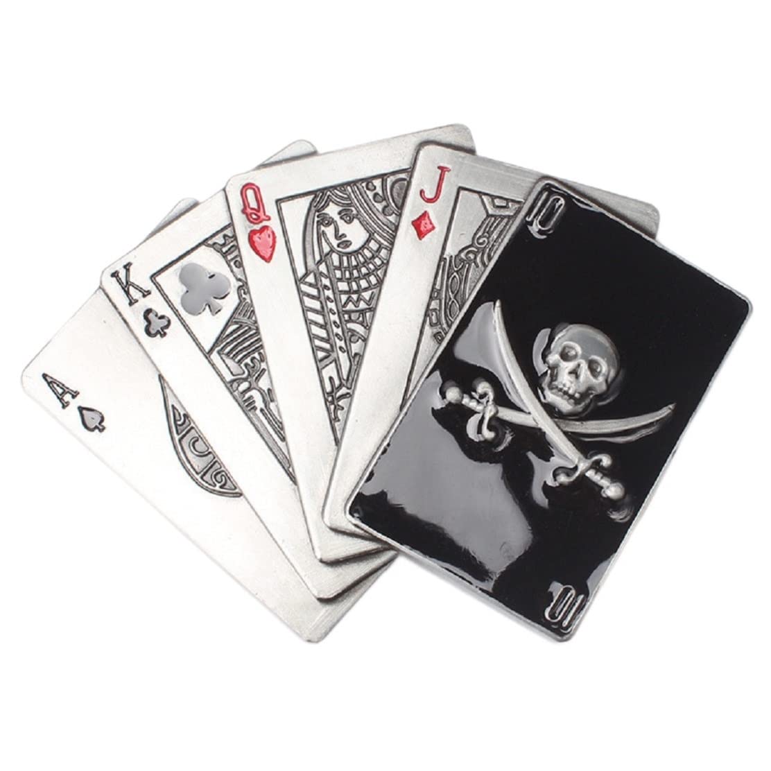 Totenkopf Gürtelschnalle Herren - Gotische Skelett Hand Schnalle Silber