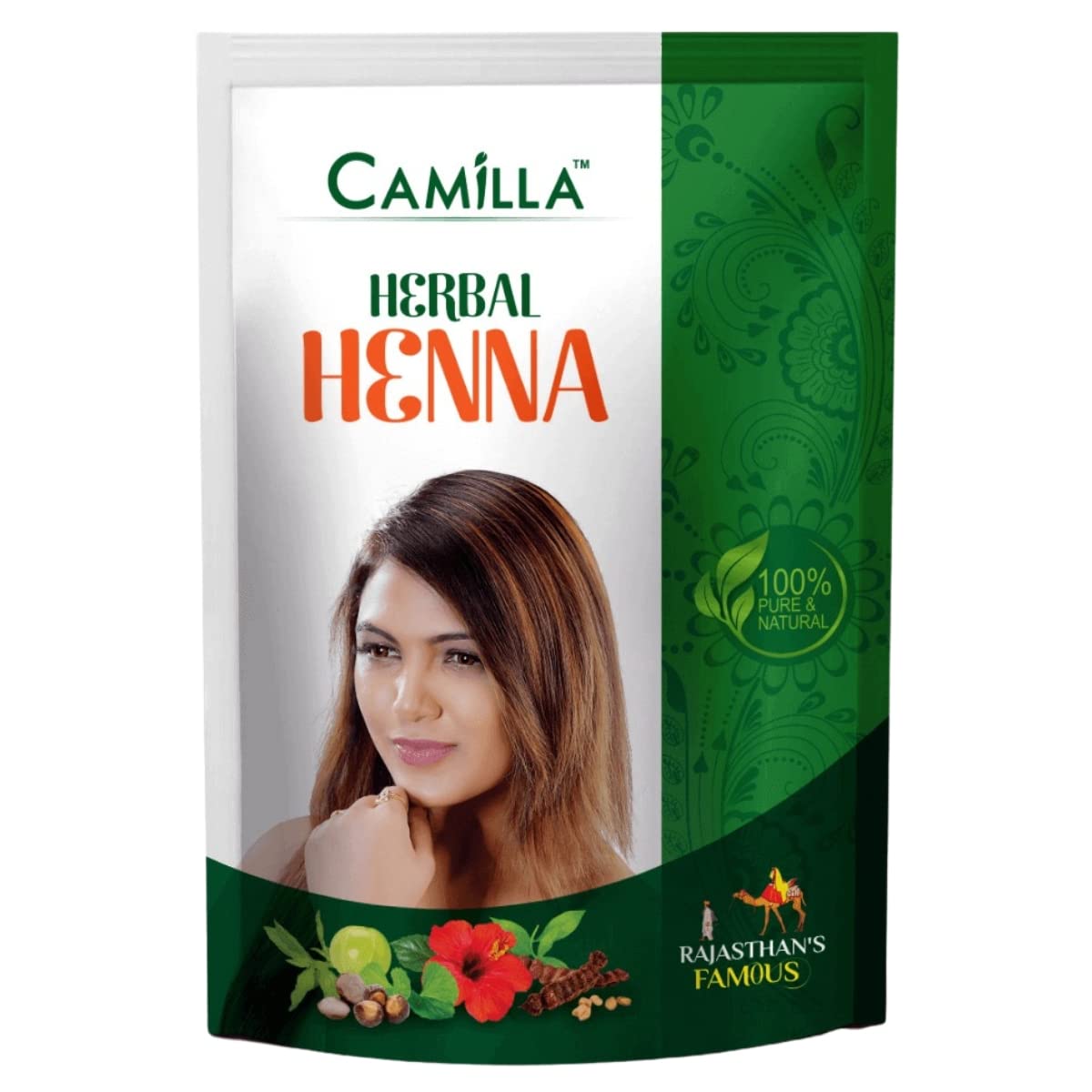 Camilla 100% Pure & Natural Herbal Henna Powder for Hair | Ayurvedic Blend with 9 Herbs | Natural Hair Color & Conditioner | Chemical-Free Hair Pack for Men & Women | 100g-image-36