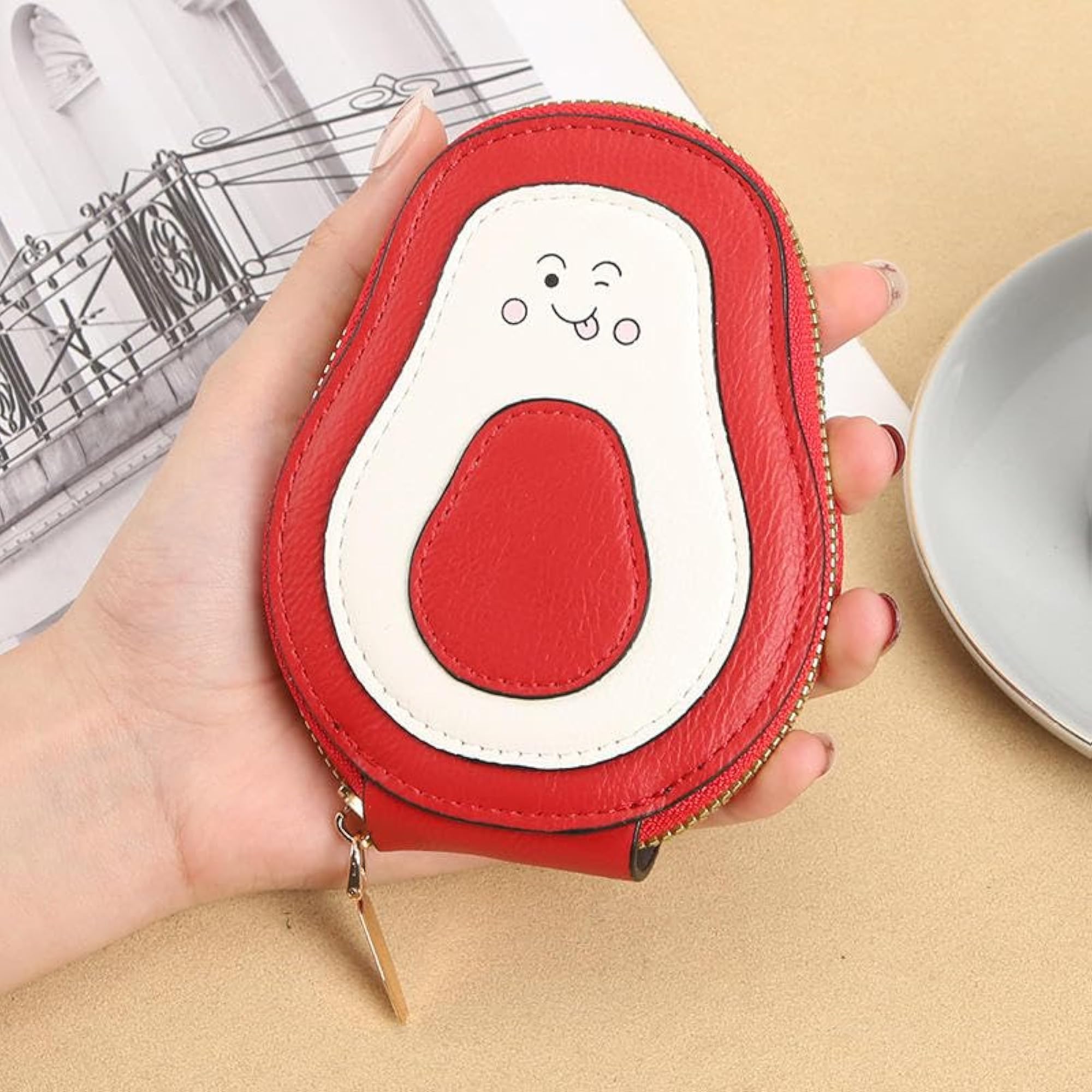 Cute Avocado Shape Coin Purse for Women & Kids