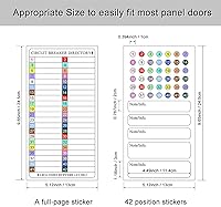 Vista 2 de Adhesivo de directorio para disyuntores, caja de panel de fusibles eléctricos, resistente al agua, con parte trasera adhesiva, guía de código