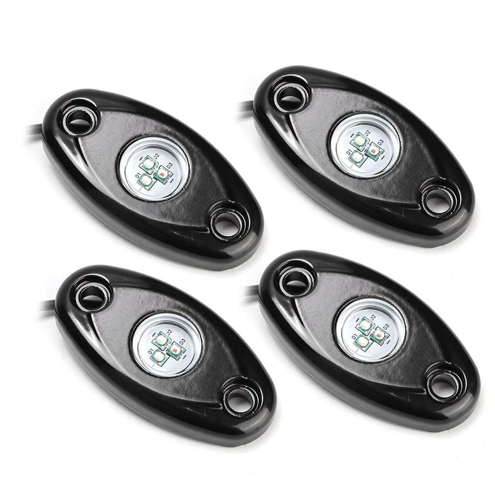 Rock Light, 12V DC LED Rock Light for Car for Boat for Motorcycle (1 to 4)
