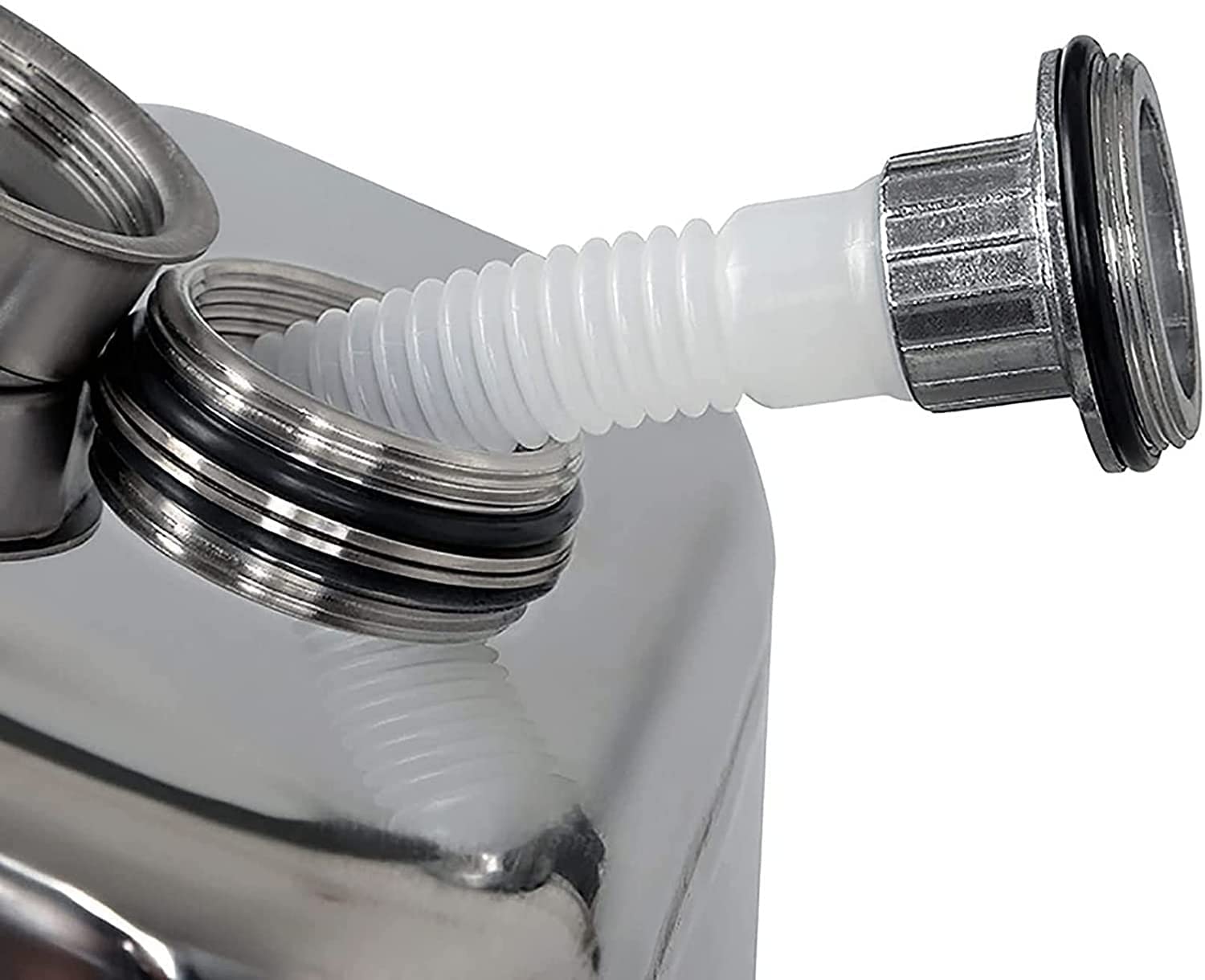 Contenitore Portatile per Carburante 5,10,15,20 Litri 304 in Acciaio Inox Tanica for Carburante Contenitore for Liquidi Benzina Diesel (Size : 10l)