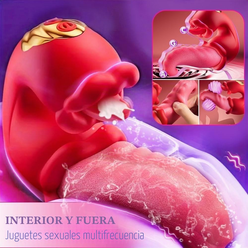 Vibrador para adultos, juguete sexual para mujeres, 4 en 1, vibrador de choque de lengua, juguete sexual para clítoris anal, pezón, parejas femeninas, juguete sexual
