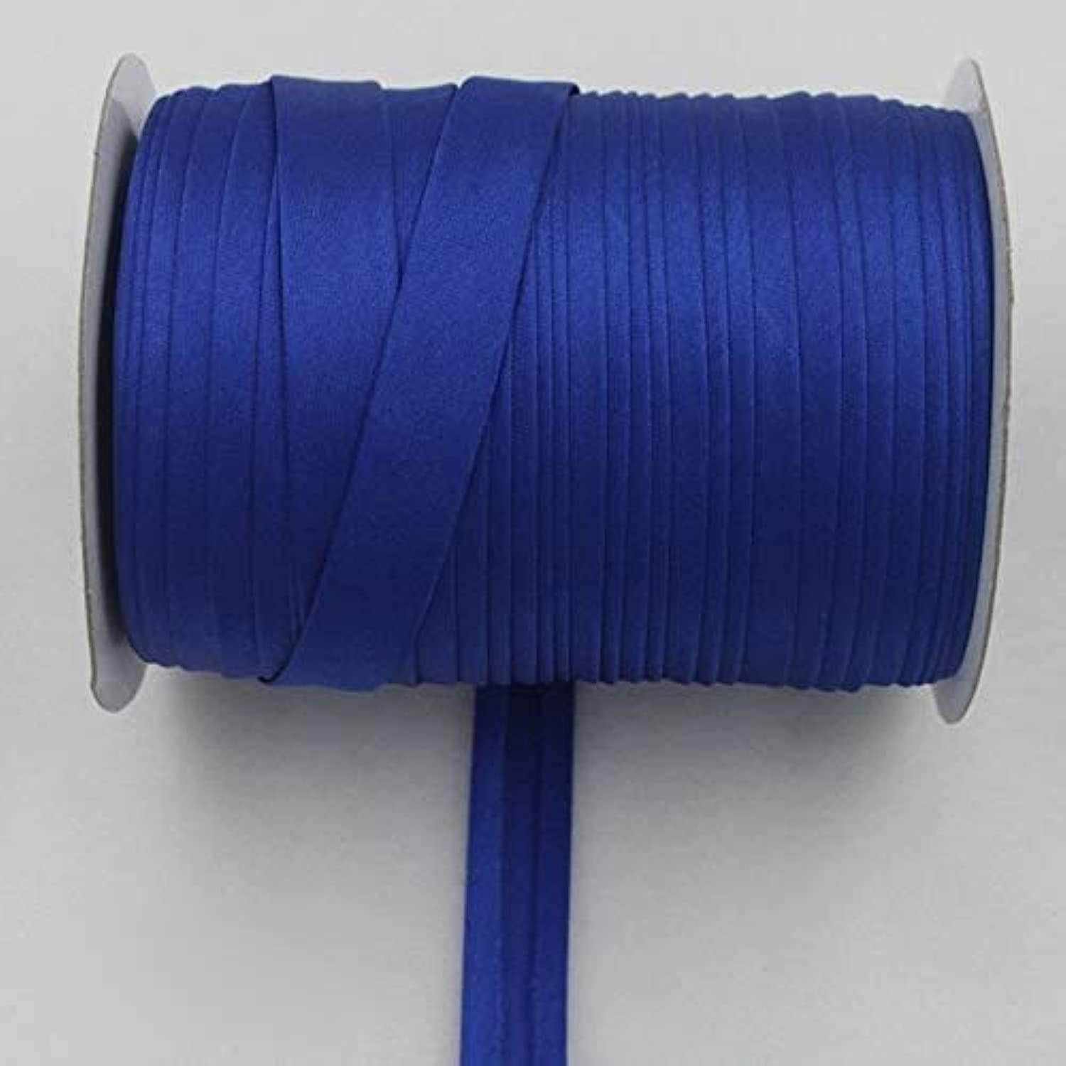 Ribbons - Polyester 5/8"(15mm) Satin Bias Tape Bias Binding Solid Color For DIY Garment Sewing And Trimming 25yard/roll (18 royal blue 15mm)