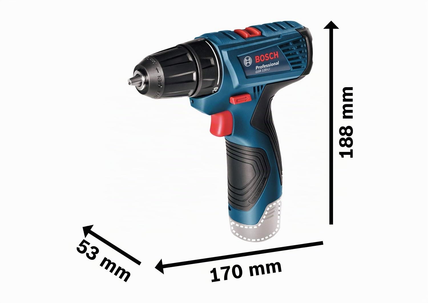 Bosch GSR 120-LI Taladro/atornillador a batería (2x2,0Ah)