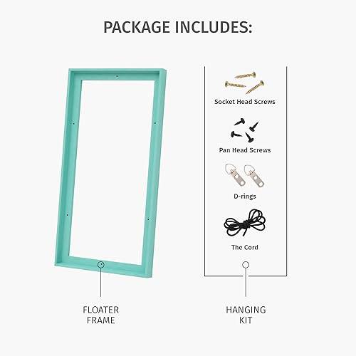 Miniatura 5 de Marco flotante de 20 x 20 pulgadas para pinturas en lienzo de profundidad de 1-12 (1.5) pulgadas, impresiones en lienzo, paneles de lienzo de