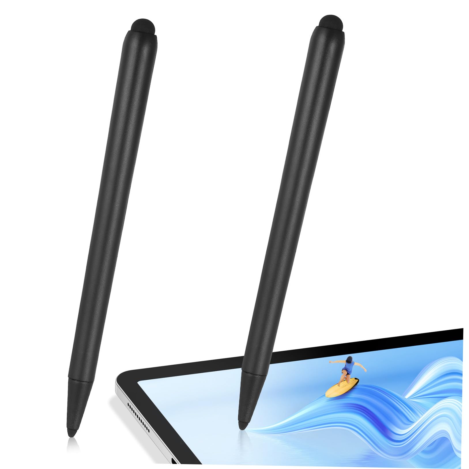 Abaodam Lápiz Capacitivo para Pantalla Táctil Diseño de Doble Punta, Material Abs, Paquete de 2 Unidades, Uso Versátil para Enseñanza en Máquina Uno