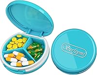 Vista 7 de Serfeymi - Pastillero pequeño con 3 compartimentos, pastillero portátil para bolso o bolsillo, estuche compacto y mini para viajes - Adecuado