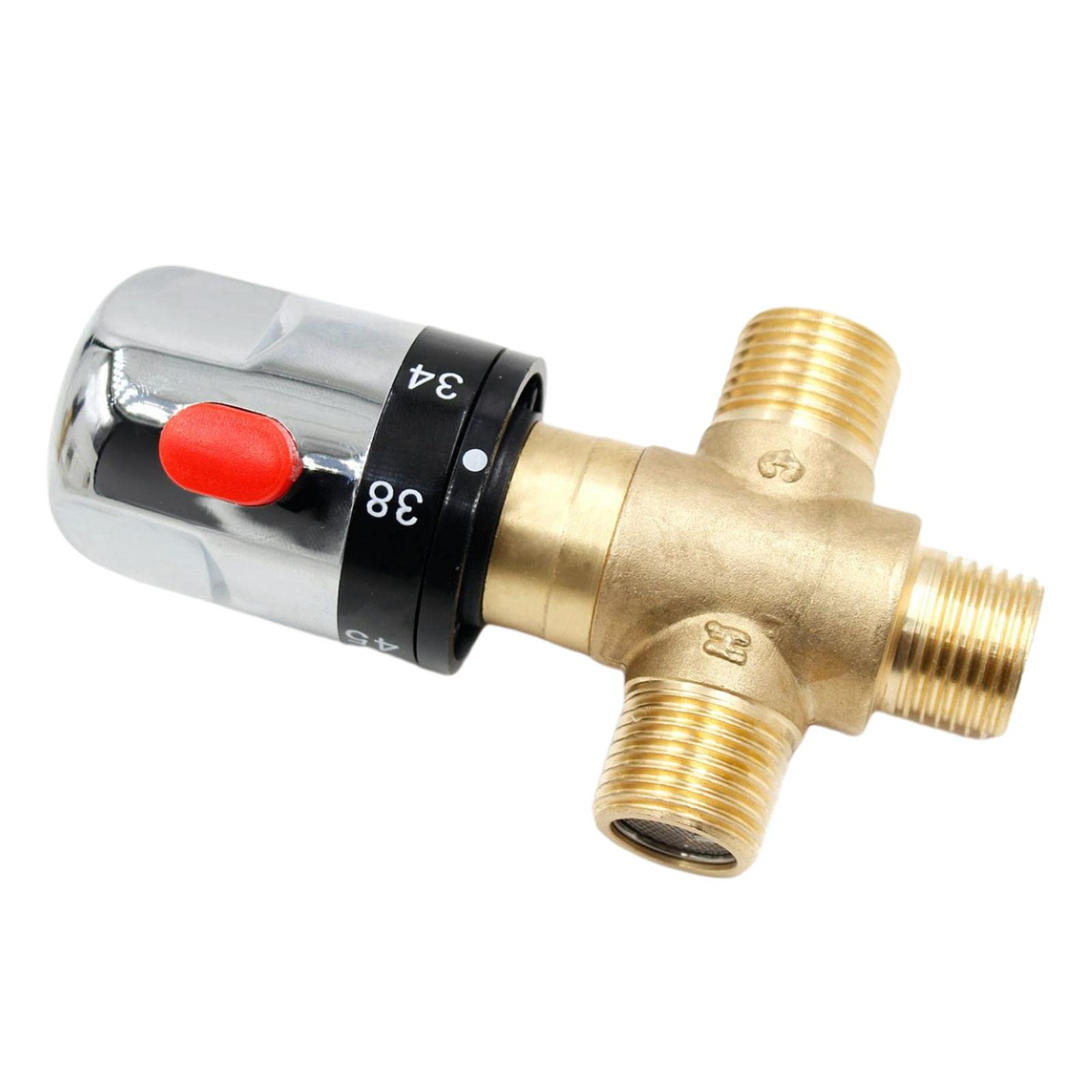 Brass Thermostatic Valve Plumbing Fixtures Dn15 for Bathroom Kitchen Bidets