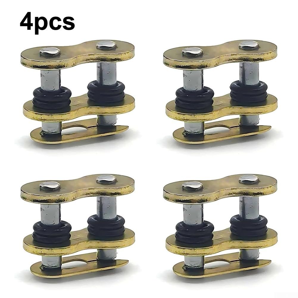 Paquete de 4 eslabones maestros de cadena de metal con sello ORing para cadenas 428 520 525 530 diseñadas para mejorar la longevidad de la cadena en motocicletas y vehículos