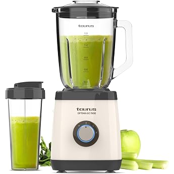 Taurus &ndash; Blender 1500 W, 1.5 L Glass, Ice Pick, Glass To Go