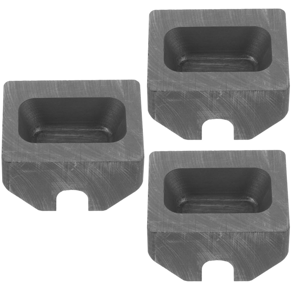 Moule graphite pour coulée d'or et raffinage de métaux TEHAUX 3 pièces