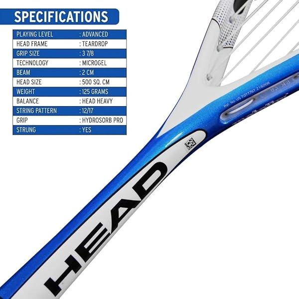 HEAD Microgel 125 Raquette de Squash - 2