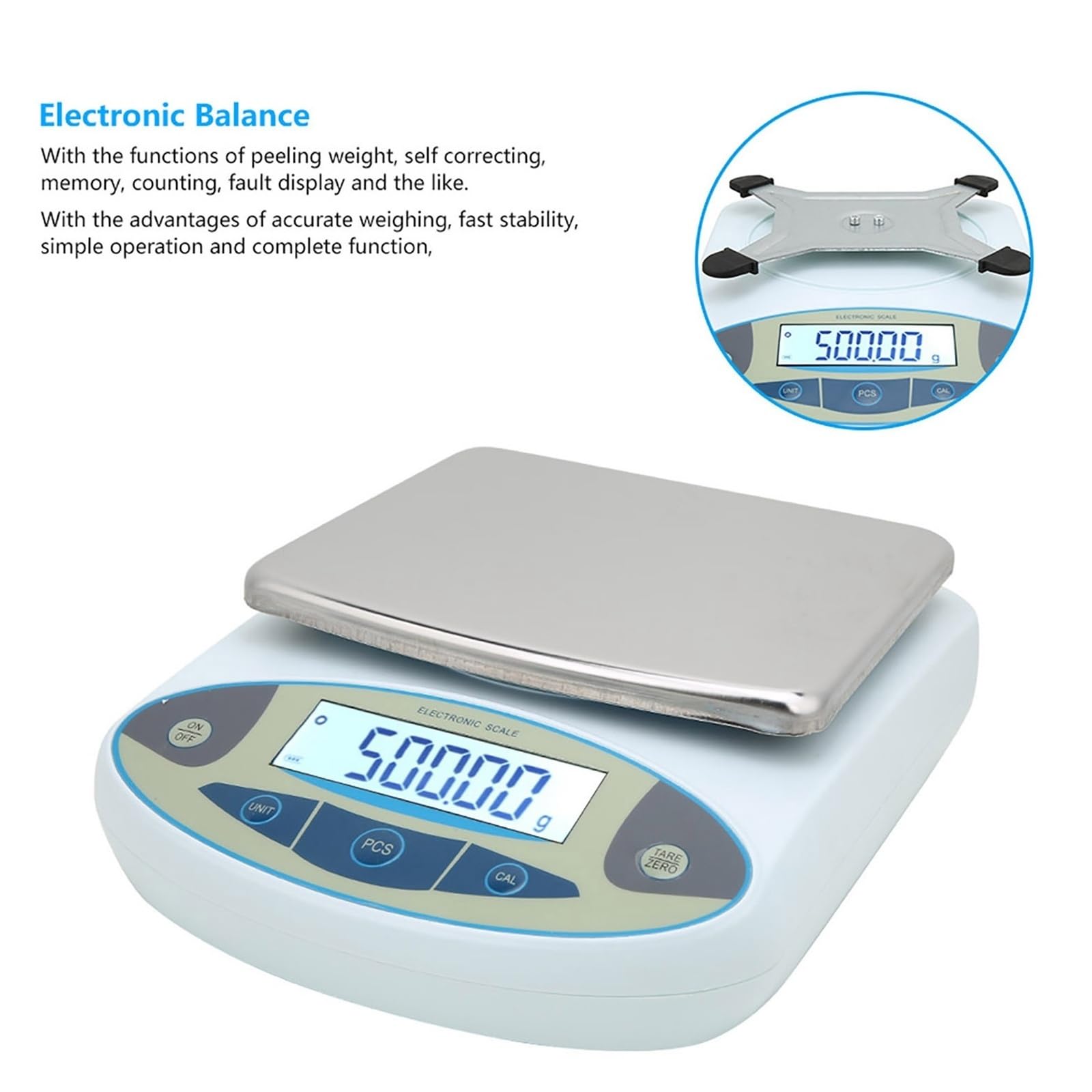 5000g 0,01g Digitale Präzisionswaage Elektronische Waage Schmuckwaage G/lb/oz/dw/ct/dr for Küchenlabor Für mehrere Objekte