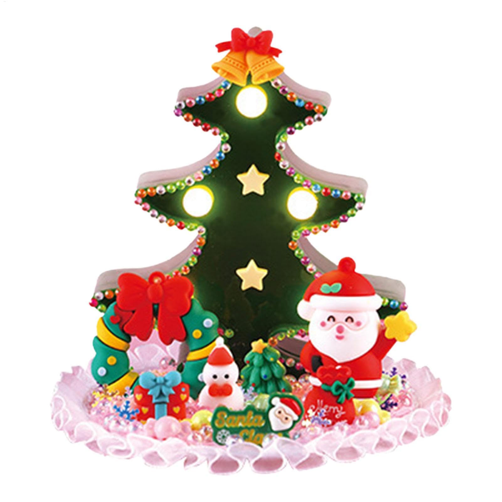 Genérico Lámpara de Noche de Navidad,Lámpara de Luz de Noche de Navidad,Luz de escritorio | Manualidades navideñas Linda lámpara de noche Decoración Artes y manualidades para niñas de más de 6 años