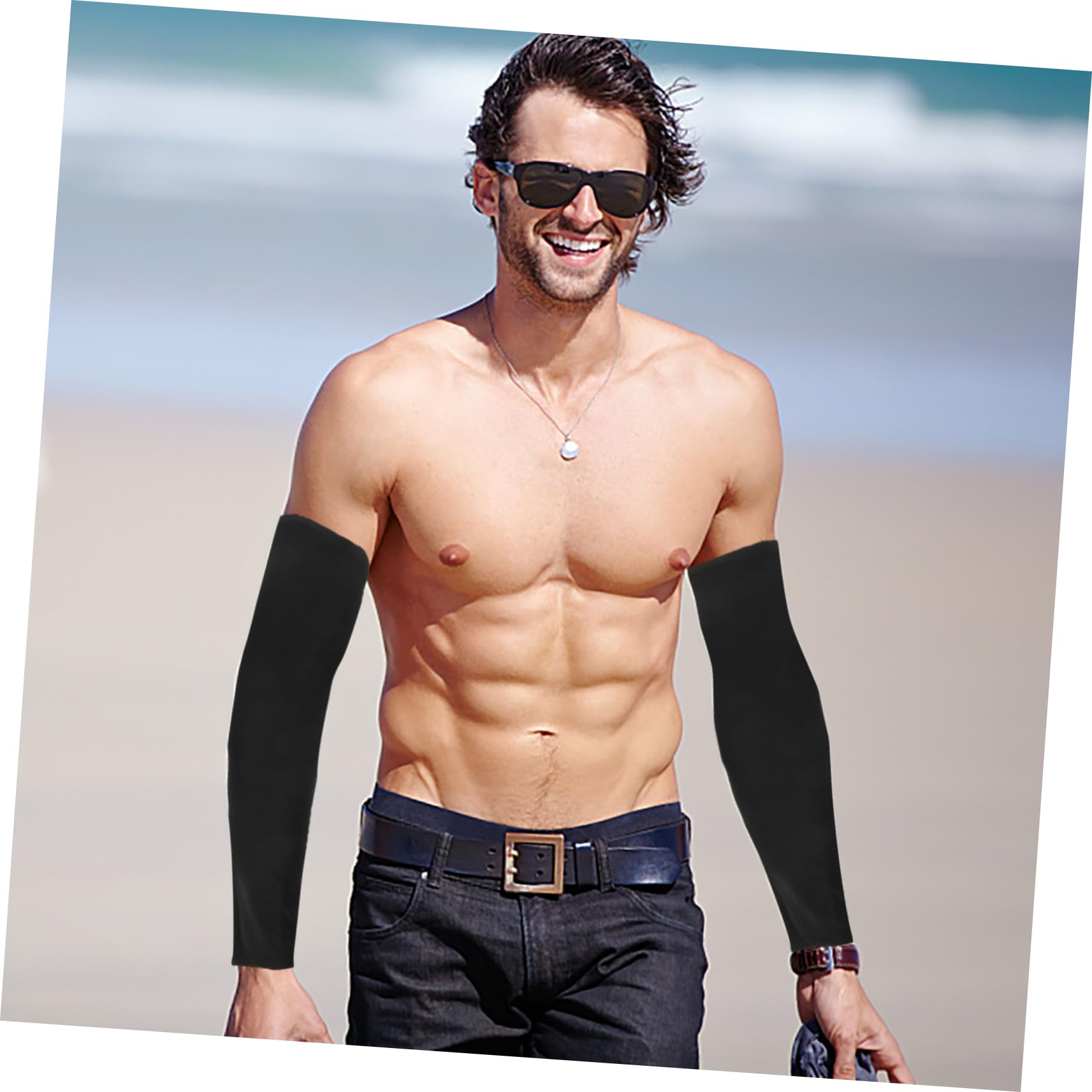 Toddmomy Comoda Manica Del Braccio Guanti Invernali Più Caldo Coperture Del Braccio Maniche A Braccio Termico Scaldabraccia Black Tessuto in