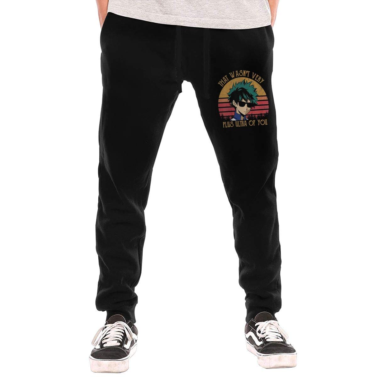 Men's Trousers Sweatpants My Hero Academia That Wasn't Very Plus Ultra of You Original Simple Style Black