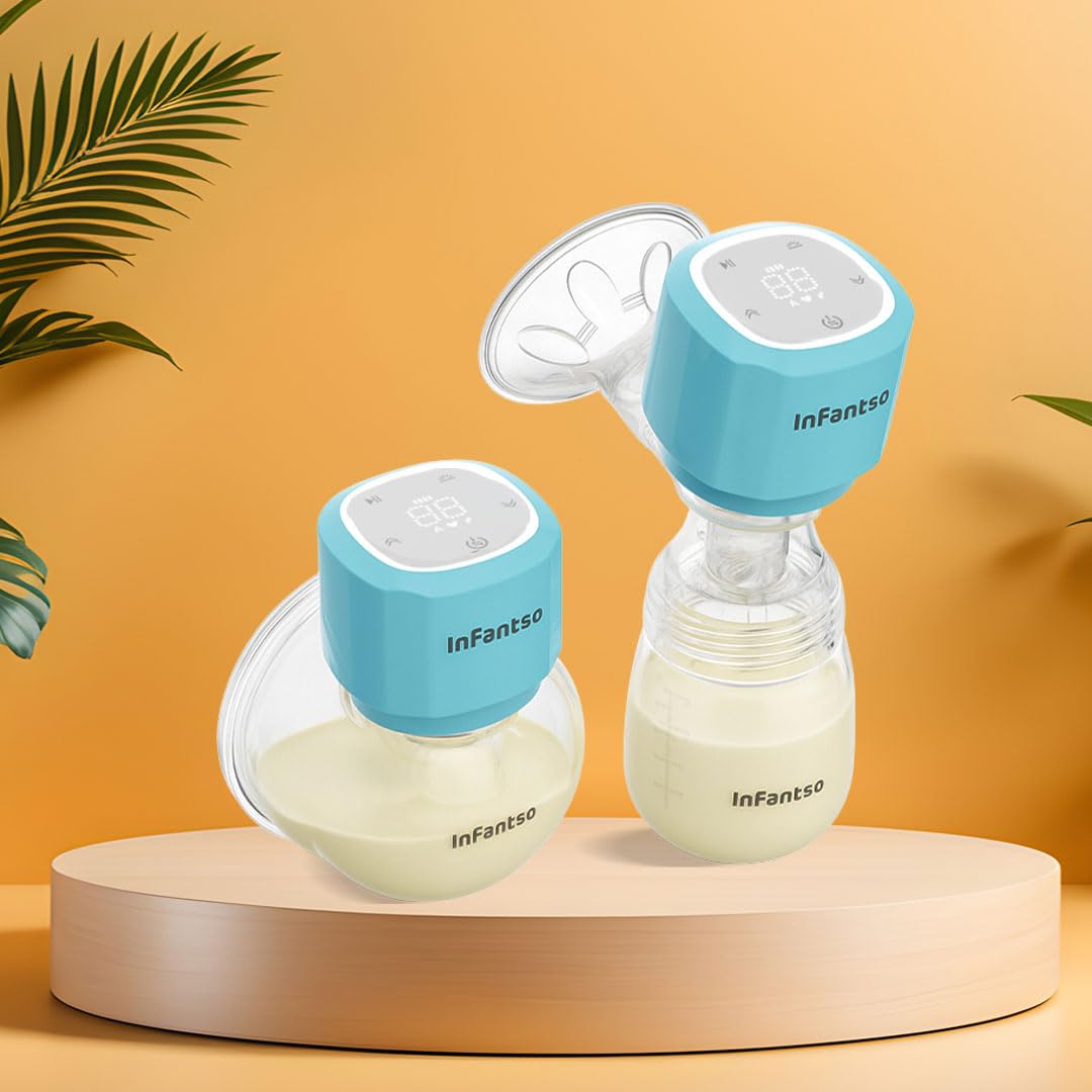 Infantso MELO (2in1) Hands-Free Electric Breast Pump for Breastfeeding, Wearable, Portable |3 Modes, 9 Suction Levels, Digi-TouchScreen, TypeC Fast Charging, Free 8Pcs Soft Flange Sizes for better fit-image-20