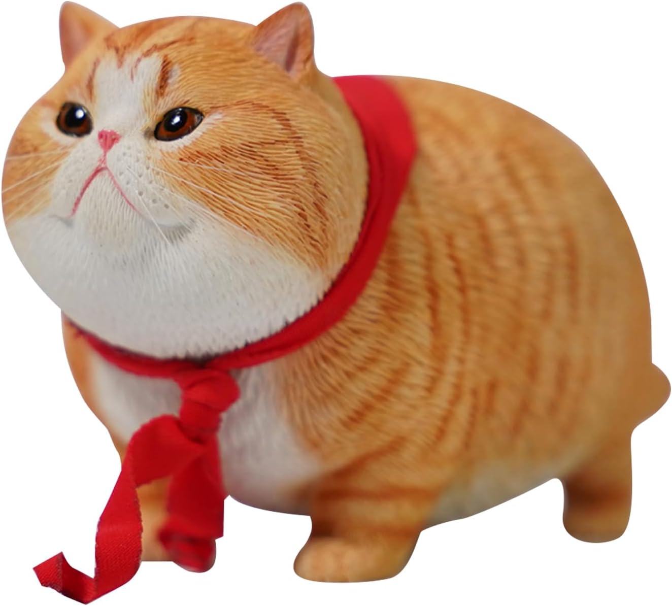 MMOS Plump Cat Statue Figure for Table Decor in Polyresin with Intricate Details - Gift for Cat Lovers