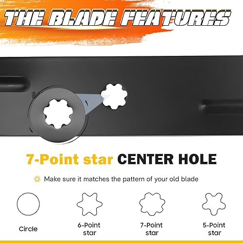 Miniatura 5 de GX21784 GY20852 Cuchillas de mulching dentadas de 48 pulgadas para John Dee re D140 E140 LA145 AM141035 GX21786 155C LA130 LA140 LA155 LA165 D140