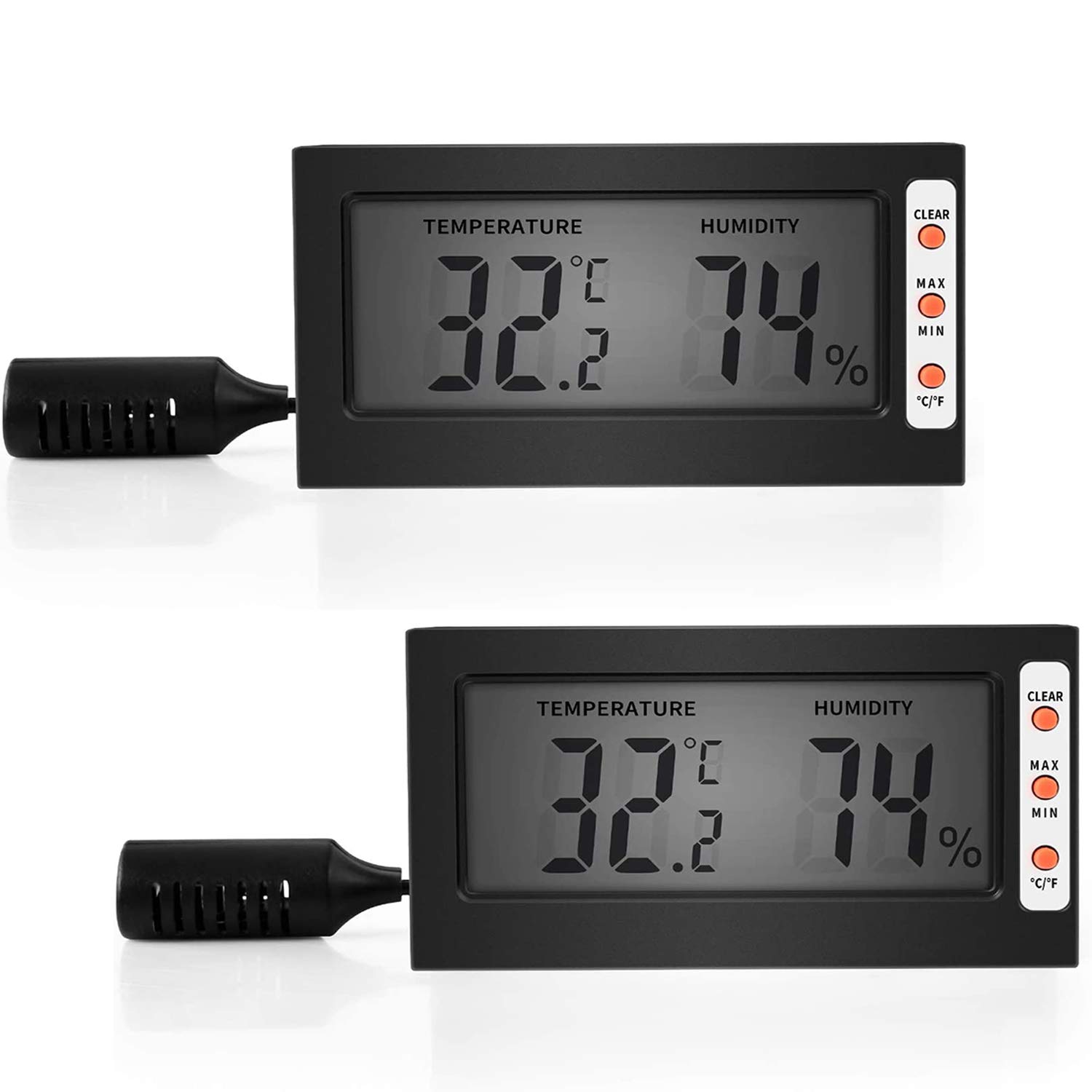 Simple Deluxe Digital Thermometer and Humidity Gauge with
