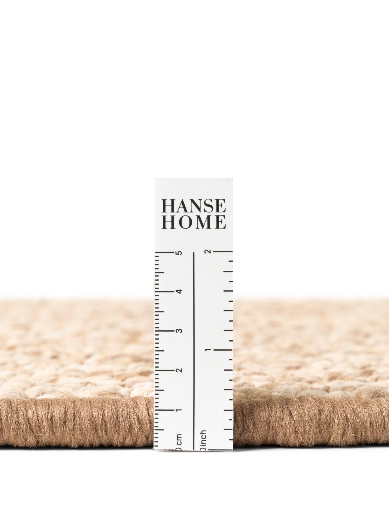 Hanse Home Wolly Teppich – Wohnzimmerteppich Flachgewebe Kurzflor Woll-Optik Wolle Skandi-Look Esszimmer, Wohnzimmer, Kinderzimmer, Schlafzimmer – Beige Braun, 60x90cm