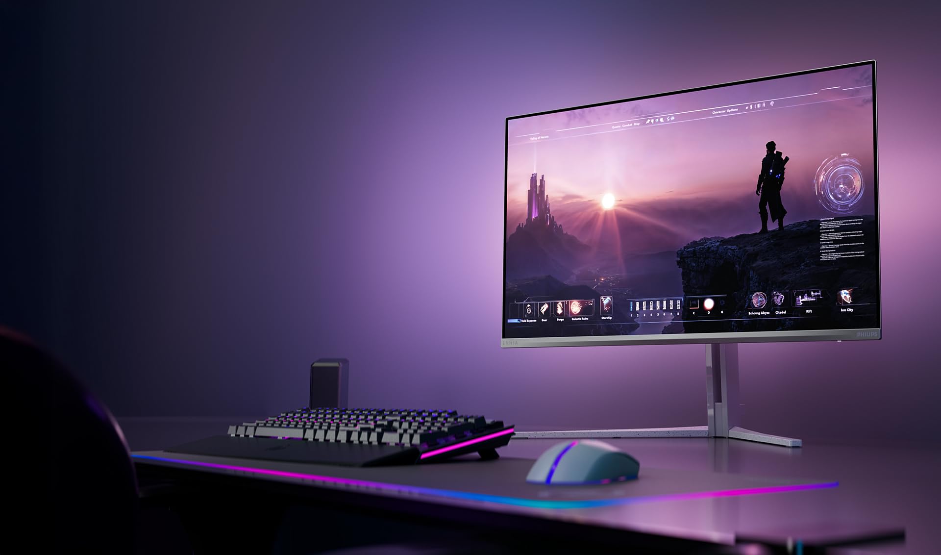 PHILIPS Evnia Gaming Monitor 32M2N8900P 32" 3840x2160, UHD, 240Hz, QD-OLED Panel, 0.03ms GtG, USB Hub Speakers, Height Adjustment (HDMI2x 2.1 DP1x 2.1) HDR500 TB, FreeSync Prem. Pro, Argento