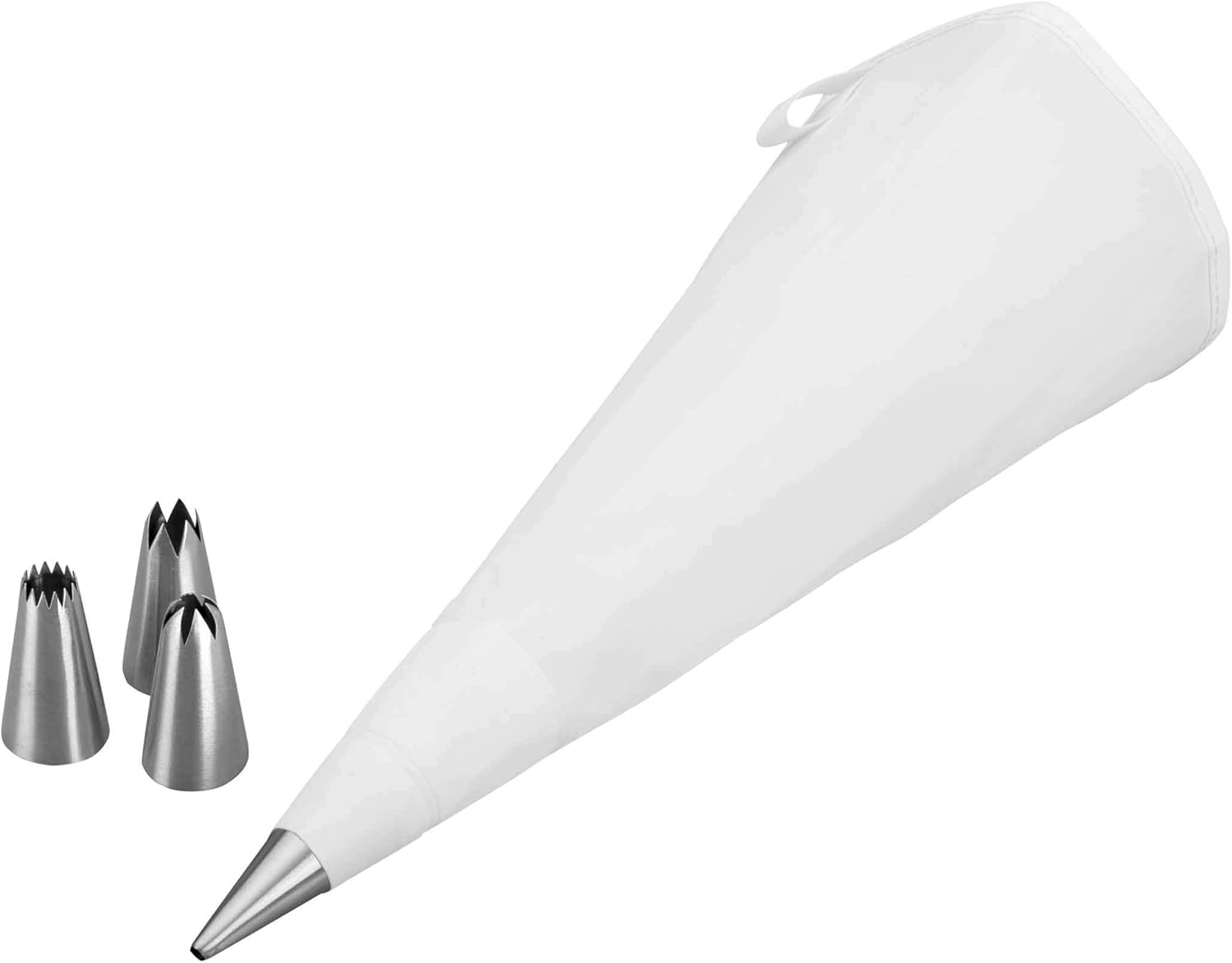 LACOR 68973 Piping Bag 30 cm with 4 Nozzles Stainless Steel