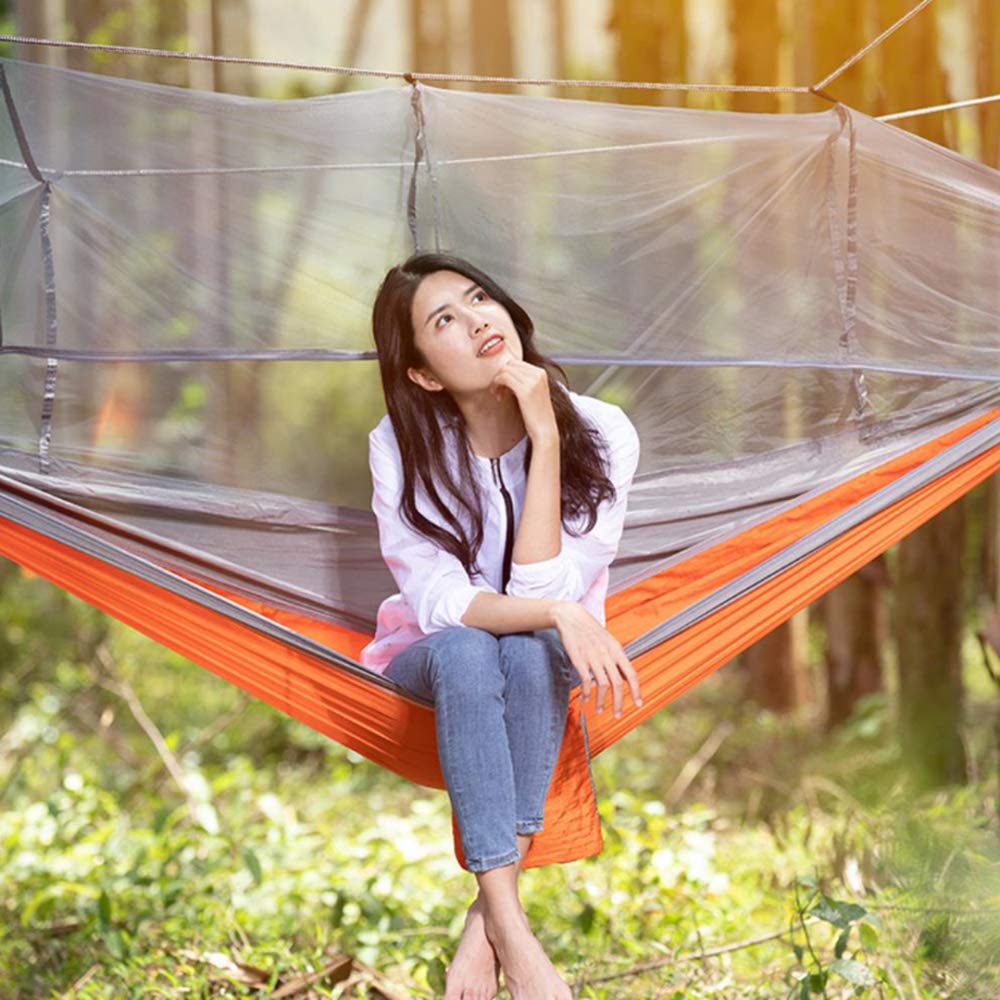 Hamaca con Mosquitera, Doble Hamaca para Camping, Impermeable, Portátil Y Ligera para Mochileros, Senderismo, Viajes Al Aire Libre,B