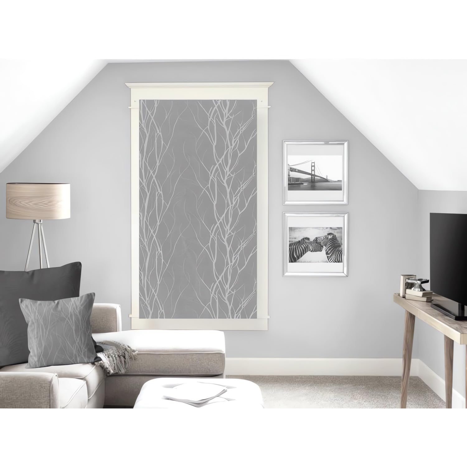Soleil d'ocre Liane Bise-Bise, Polyester, Grey, 60 x 120 cm
