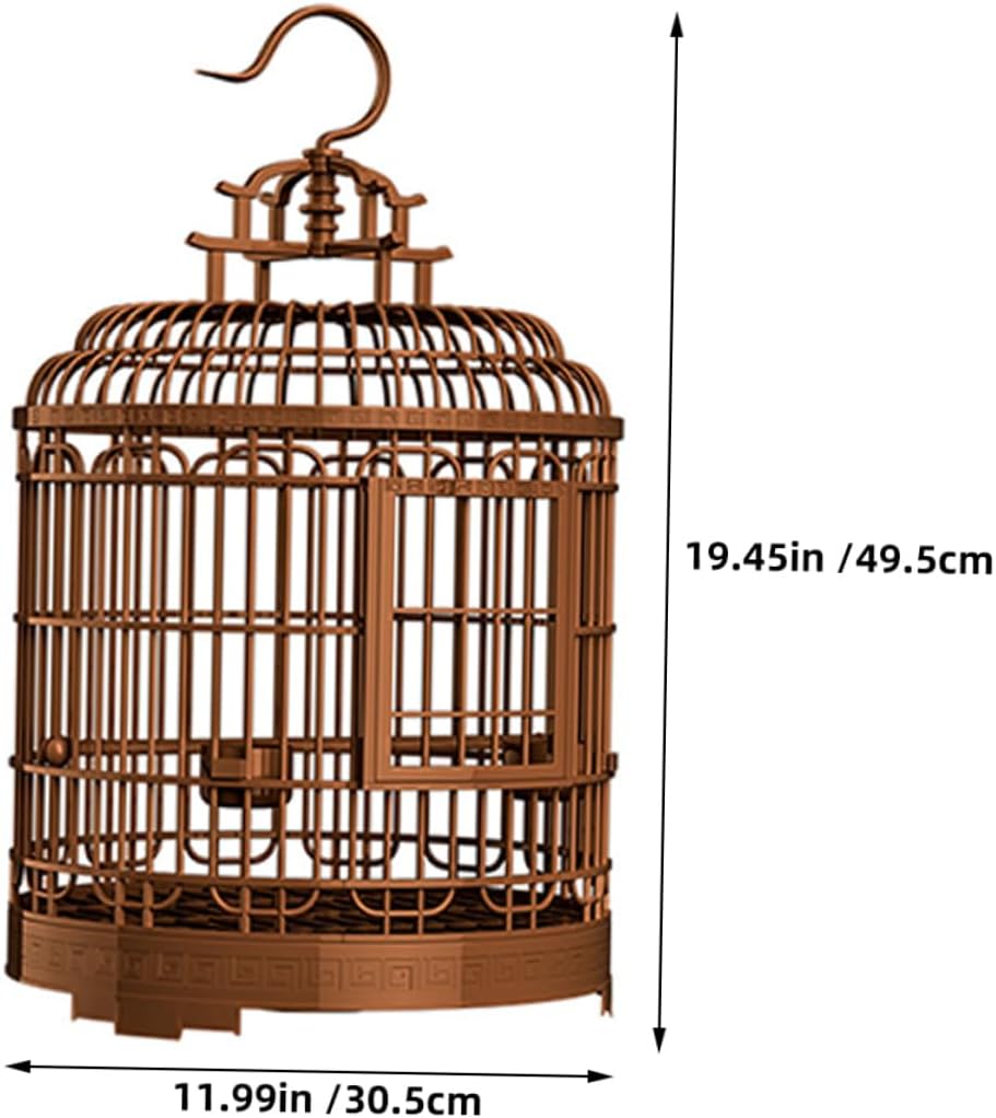 Large Living Space Birdcage Plastic Bird House Easy to Maintain Carrier Cage for Parakeets Finches