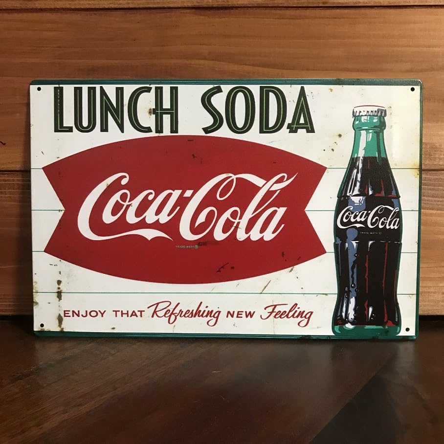 Amazon.co.jp: アンティーク風メタルサインボード Coca.Cola（コカ